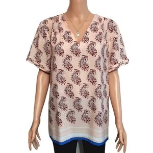 Banana Republic Oriental Blouse Womens Large